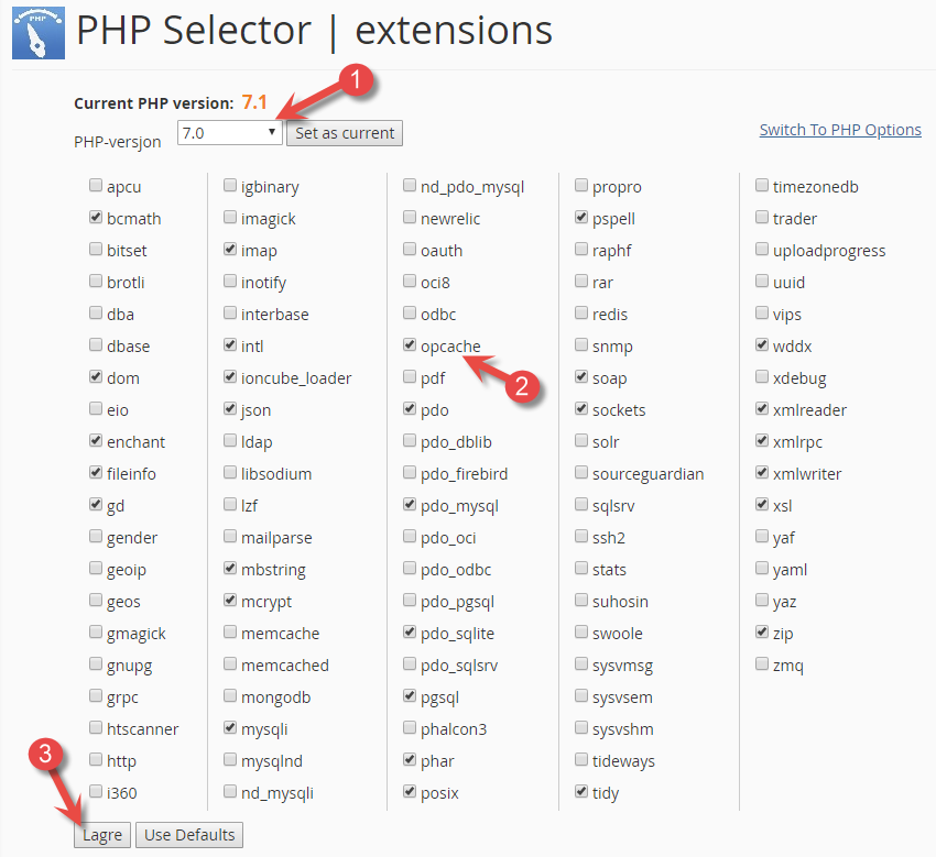 PHP Selector i cPanel
