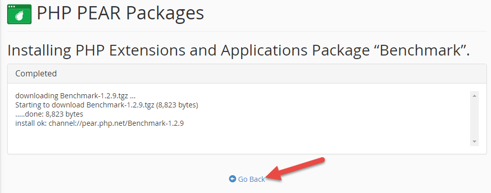 Installing PEAR package in cPanel