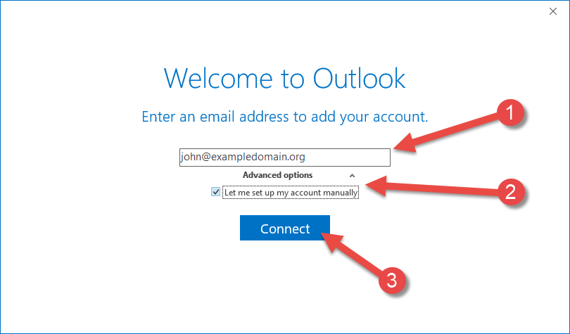 office 365 outlook account setup