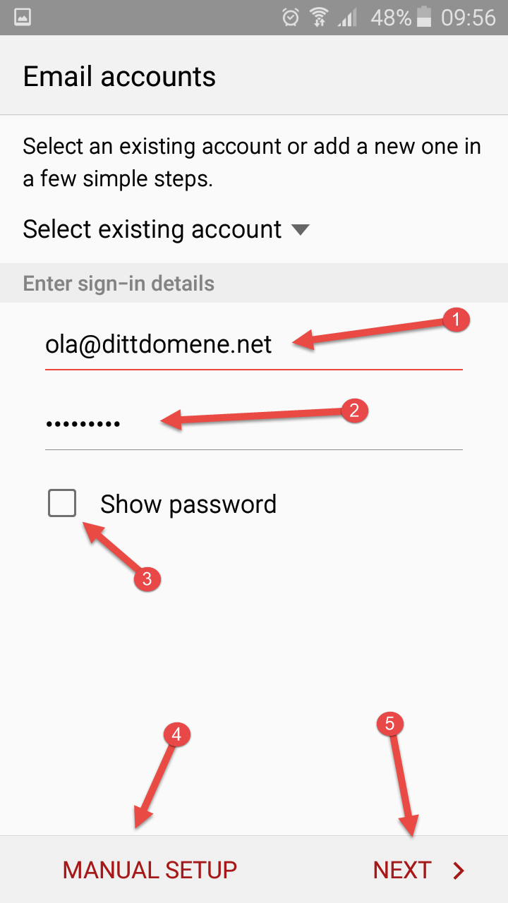 Add user name and password