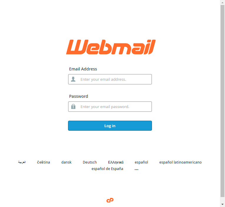 Web mail login cPanel