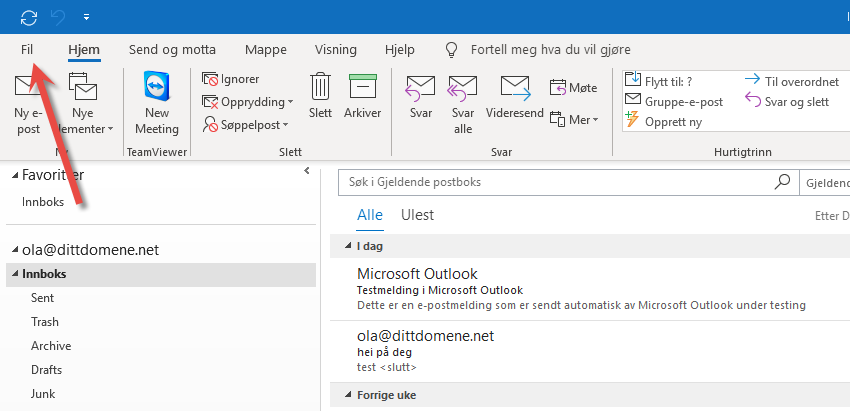Ta backup av epost i Microsoft Outlook